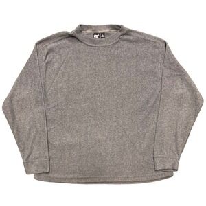 White Bear Clothing Co Mens Fleece Pullover Crew Neck Gray Large L Sweatshirt